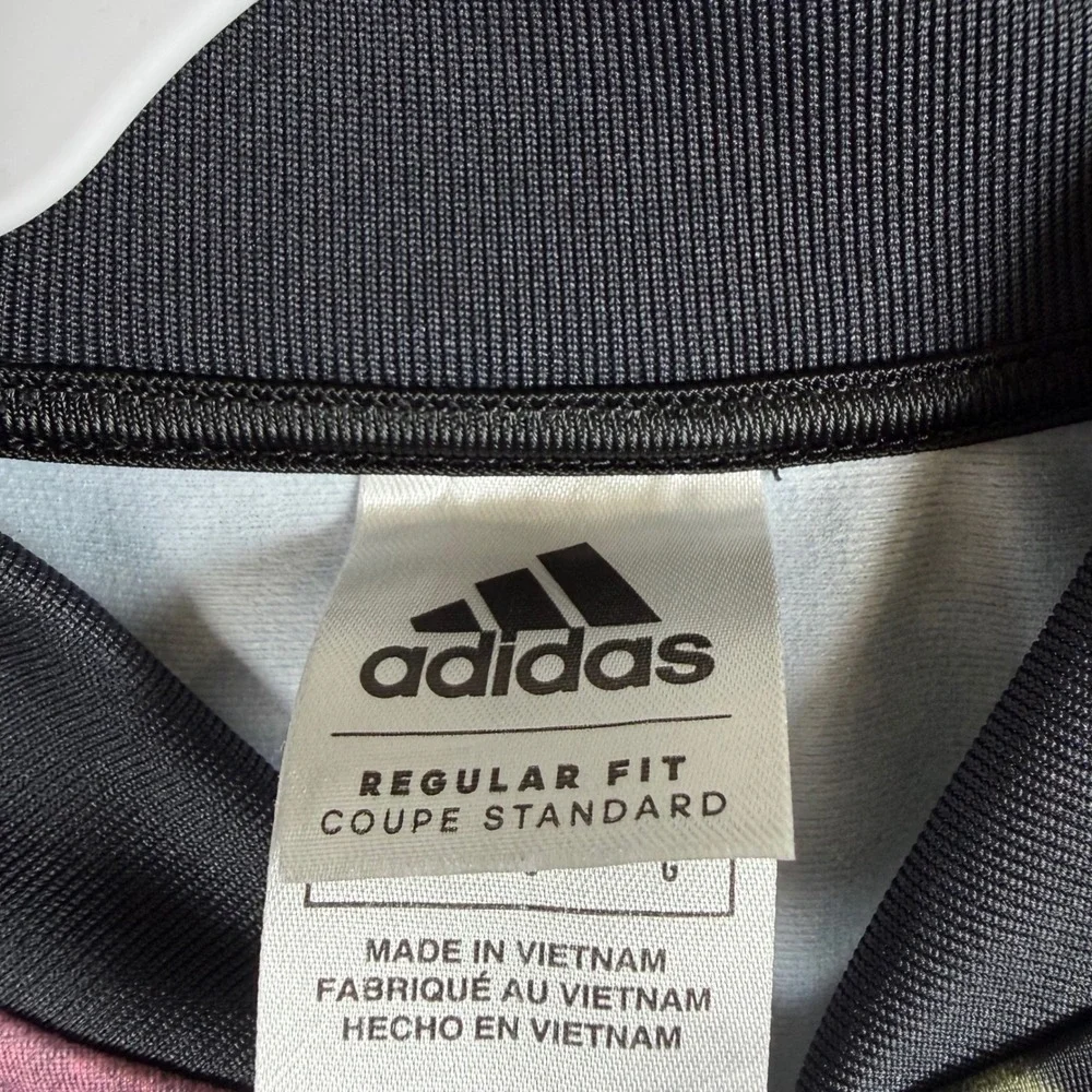 Adidas Girls Size 14 Track Jacket Floral Multi Color Full Zip Sporty Athleisure